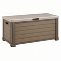 Skrzynia ogrodowa 120 x 55 x 60 cm z tworzywa taupe do przechowywania - nowoczesna