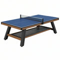 Stół do tenisa stołowego 274 x 152 x 76 cm niebieski z metalową ramą do gry rekreacyjnej